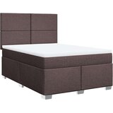 vidaXL Box spring postelja z vzmetnico temno rjava 160x200 cm blago, (21321079) | Shoptok.si