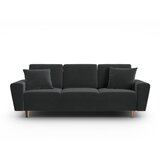 Cosmopolitan Design Tamno siva baršunasti sklopiva/s prostorom za odlaganje sofa 235 cm Kyoto – Cijene