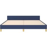  Posteljni okvir z vzglavjem moder 160x200 cm blago, (20905659) | Shoptok.si