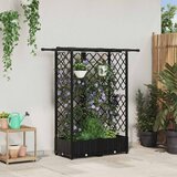  Povišeni krevet s mrežom i krovom Crna 124 x 40 x 123 cm PP | shoptok.hr