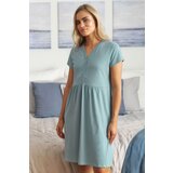 Doctor Nap Kratka bombažna spalna srajca za dojenje Ice blue | Shoptok.si