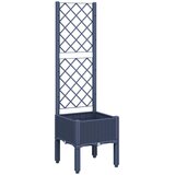  Vrtna sadilica s rešetkom plava siva 40 x 40 x 142 cm PP | shoptok.hr