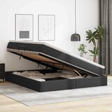  Krevet s madracem i skladištem Crna 180 x 200 cm Lažna koža | shoptok.hr