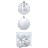 Molarem Home Set od 4 kuglice za božićno drvce – 8 cm, srebrna | shoptok.hr