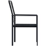 PVC Vrtne stolice 4 kom od ratana crne | shoptok.hr
