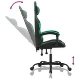  Vrtljiv gaming stol črno in zeleno umetno usnje, (20699169) | Shoptok.si