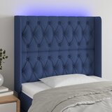  LED uzglavlje plavo 93 x 16 x 118/128 cm od tkanine | shoptok.hr