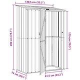  Vrtne hiške Rjava 140,5 x 74 x 200 cm Kovina, (5000143589) | Shoptok.si
