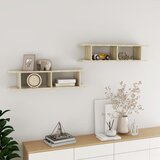 Maison Chic 2 kosi Stenske Police - Viseče police sonoma hrast 90x18x20 cm iverna plošča, (21793810) | Shoptok.si