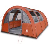  The Living Store Šotor za kampiranje za 4 osebe siv in oranžen vodoodporen - Šotor Za Kampiranje, (21486981) | Shoptok.si