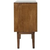 Light & Living Tamno smeđa niska komoda od masivnog drveta 100x80 cm Bitika – | shoptok.hr