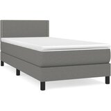  s oprugama i madracem tamnosivi 90x200 cm od tkanine | shoptok.hr