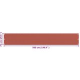 Balkonski zastor terakota 75 x 500 cm HDPE | Eponuda.com