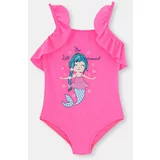Dagi Fuchsia Mermaid Printed Girls' Swimwear