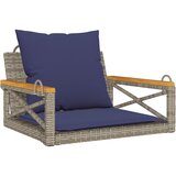  Klupa za ljuljanje s jastucima siva 63x62x40 cm od poliratana | shoptok.hr
