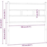  Zamjensko uzglavlje Sonoma hrast 107 cm željezo i inženjersko drvo - sonoma hrast 107 cm 1 | shoptok.hr