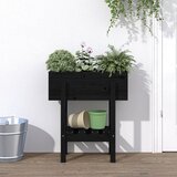 Maison Chic Vrtno cvetlično korito - Cvetlični Lonec črno 62x30x69 cm trdna borovina, (21790476) | Shoptok.si