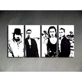  Ročno izdelana slika POP Art U2 in Black 4-delna (POP ART) | Shoptok.si