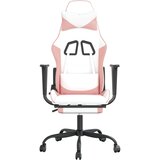  Igraća stolica s osloncem za noge bijelo-ružičasta umjetna koža | shoptok.hr