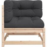  Kutna vrtna sofa od masivne borovine s jastucima | shoptok.hr