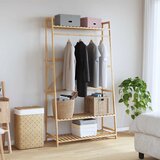  Stalak za odjeću s policama 110x40x180 cm bambus | shoptok.hr