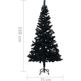 vidaXL Umetna novoletna jelka s stojalom črna 150 cm PVC | Shoptok.si