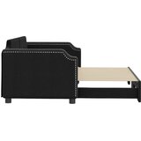  Dnevni krevet na razvlačenje crni 90 x 200 cm od tkanine | shoptok.hr
