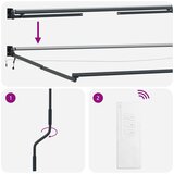  Električni zložljiv senčnik Rjava 3,5 x 2 m, (5000204830) | Shoptok.si
