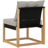  Srednja sofa za van Masivno bagremovo drvo, Tekstilen Bijela | Eponuda.com