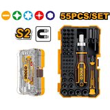  Set preciznih odvijača i bitova HKSDB0558 55 kom SUPER INGCO Cene