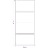  Klizna vrata 90 x 205 cm Kaljeno Staklo i Aluminij | shoptok.hr