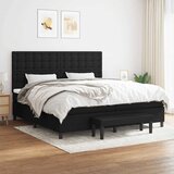  s oprugama i madracem crni 200x200 cm od tkanine | shoptok.hr