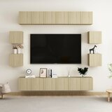  10-dijelni set TV ormarića boja hrasta sonome konstruirano drvo | Eponuda.com