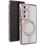 AVIZAR Diamantno ohišje za Samsung Galaxy S24 MagSafe Contour Strass, Šampanjec roza, (5000014754) | Shoptok.si