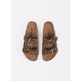 GOODIN Women's leather flip-flops with leopard print | Shoptok.si
