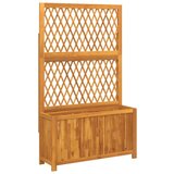 vidaXL Cvetlično korito z mrežo 100x32x165 cm trdna akacija | Shoptok.si