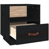 Nočna omarica črna 40x34x45 cm trdna borovina, (20731822) | Shoptok.si