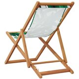 vidaXL Sklopive stolice za plažu 2 kom tkanina i drva uzorkom lišća | shoptok.hr
