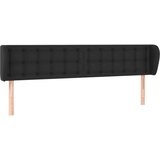  Uzglavlje s ušima crni 183x23x78/88 cm od umjetne kože | shoptok.hr