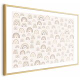  Plakat - Rainbows and Hearts 60x40 Zlatni okvir s margom | shoptok.hr