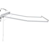  Električna nadstrešnica s profili LED Bela 3 x 2,5 m Aluminij, (5000207267) | Shoptok.si