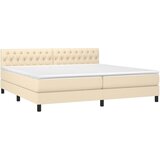  box spring s madracem LED krem 200x200 cm od tkanine | shoptok.hr