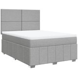  Krevet box spring s madracem svjetlosiva 160x200 cm tkanina Slike