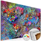  Slika na plutenoj podlozi - Colourful Whirl [Cork Map] 60x40 | shoptok.hr