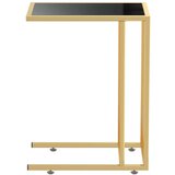  Bočni stolić za računalo crni 50x35x65 cm od kaljenog stakla | shoptok.hr