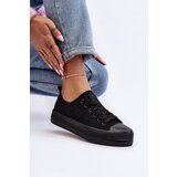 EVENTO Women's Fabric Sneakers Black Staneva | Shoptok.si