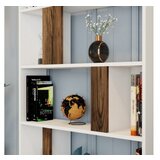 Hanah home lima - white, walnut whitewalnut bookshelf polica za knjige | ePonuda.com
