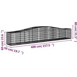  Lučne gabionske košare 20 kom 400x50x60/80 cm pocinčano željezo | shoptok.hr