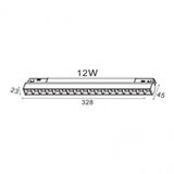 Magnetic SVETILJKA LED02-12W 3000K 30° 48V DC CRNA NEW | Eponuda.com
