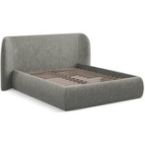 Makamii Sivi tapecirani bračni krevet s prostorom za odlaganje s podnicom 180x200 cm Hauke – | shoptok.hr